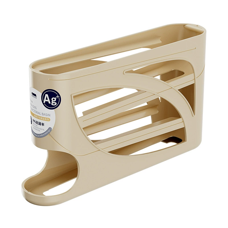 ПоворотнаяEgg storage box kitchen multi-layer oblique automatic egg rolling device refrigerator side door egg tray special crisper