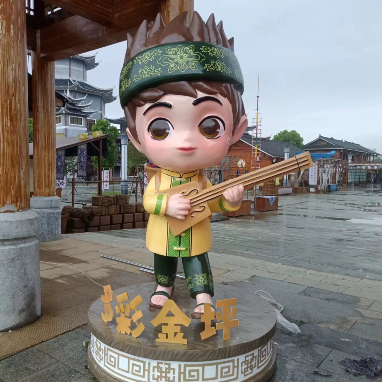 Скульптура из стекловолокна: мультяшный персонаж, талисман, напольное украшение для парка, модель для торгового центра, креативная скульптура