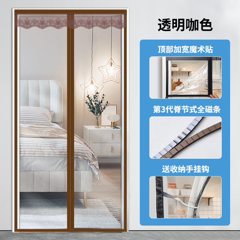 Cortina de partición de aire acondicionado a prueba de viento, cortina de puerta de aire frío para hogares de invierno caliente, cortina de viento transparente, cocina sin perforación de plástico