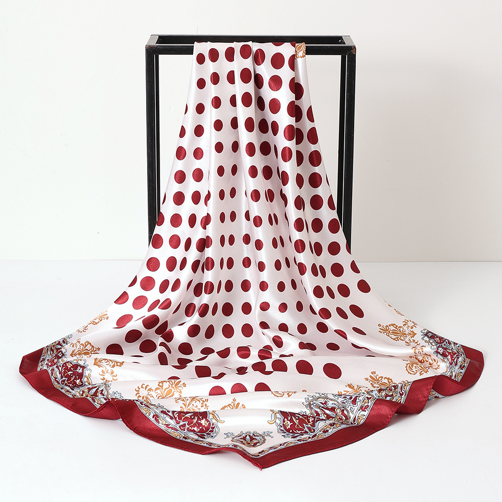 Style 3 polka dot burgundy