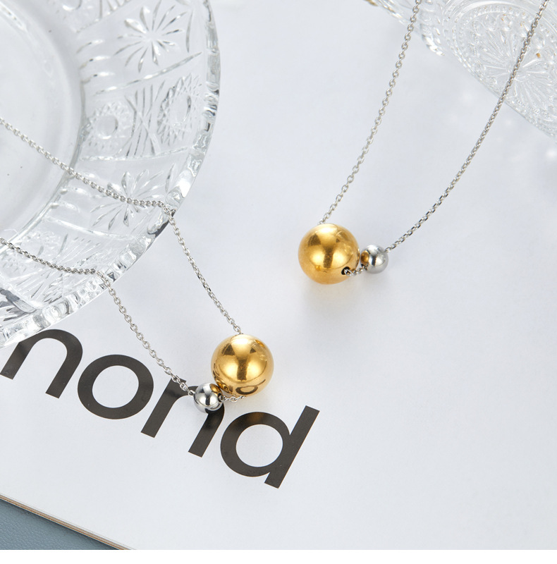 Simple Style Geometric Titanium Steel Plating Necklace