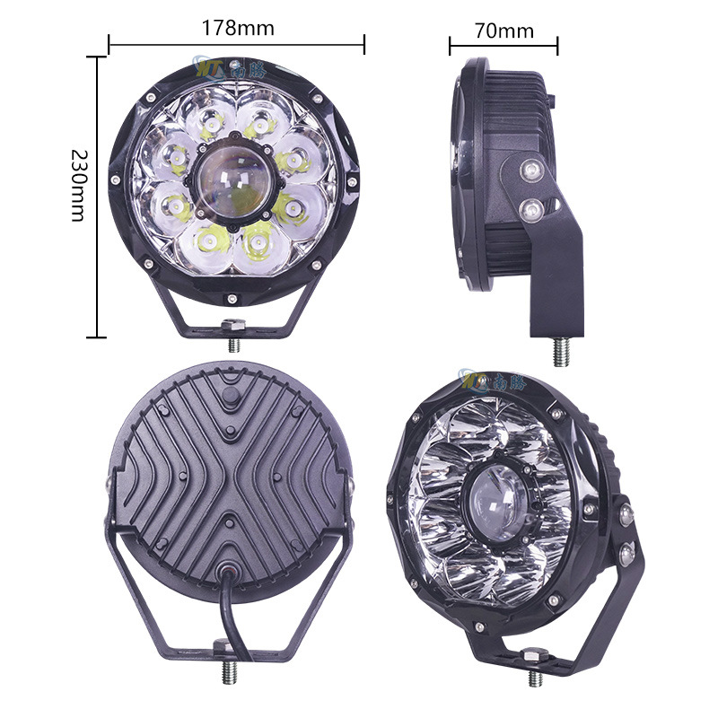 Vehículo todoterreno de 7 pulgadas transformado farola LED delantera del tanque Wrangler luz de enfoque de largo alcance luz de automóvil super brillante image 6