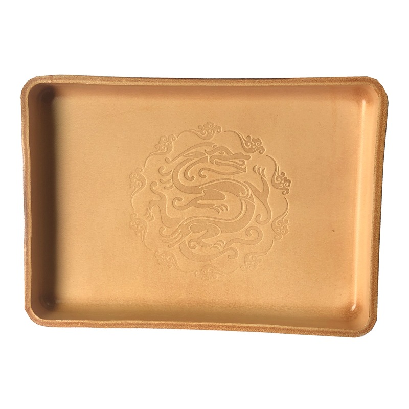 Rich Texture of Cowhide Tray