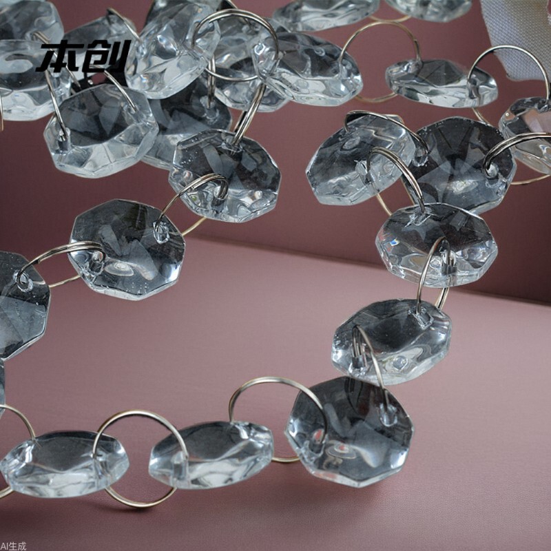 Benchuang wedding crystal octagonal beads wholesale home decoration door curtain wedding auditorium scene layout supplies beaded decorations