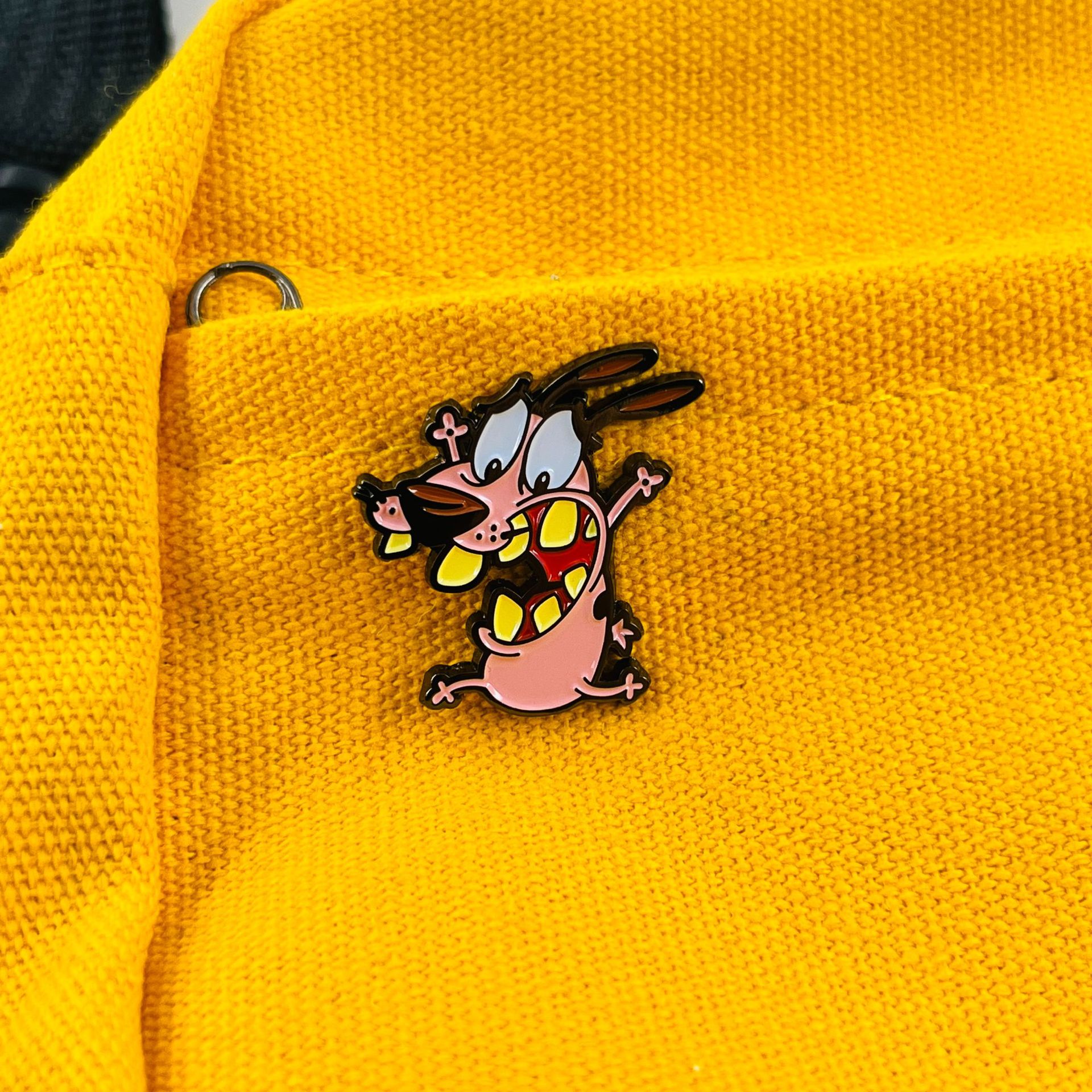 Pink Puppy Hero Brooch Fun Cartoon Badge Classic Animation Peripheral Accessories Childhood Memories Gift