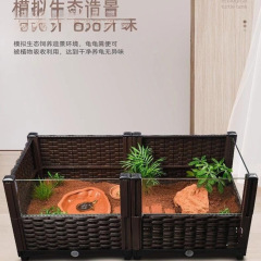 黄縁亀飼育箱造園ガラス強化半水亀安台源家庭用生態飼育箱拡大中国