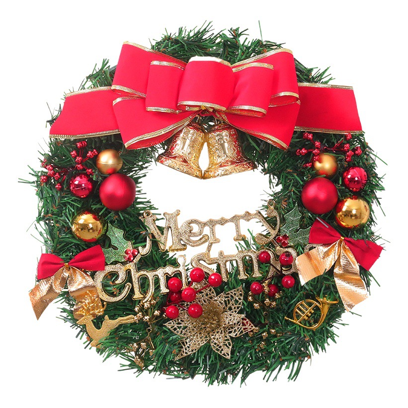 Decoraciones de Navidad con luces guirnalda ventana diseño puerta colgante cálido anillo ratán luz sitio diseño apoyos guirnalda