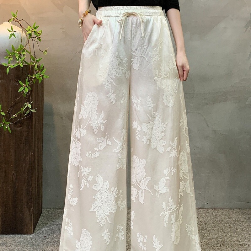 2026 Autumn Collection Solid Color Satin Jacquard Women's Cropped Pants, Artistic Style Straight-Leg Pants with Pockets 2026 Autumn Collection Solid Color Satin Jacquard Women's Cropped Pants, Artistic Style Straight-Leg Pants with Pockets
