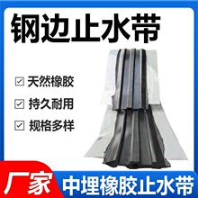 橡胶止水带651中埋式背贴式外贴钢边350*8隧道管廊P型防水