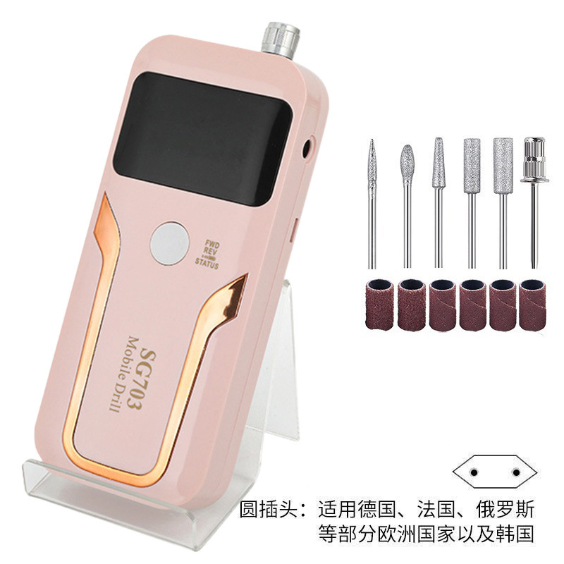 La lijadora de uñas reemplaza el mango de metal 35000RPM rectificador de uñas pulido silencioso y pulido de uñas eléctrico exfoliante