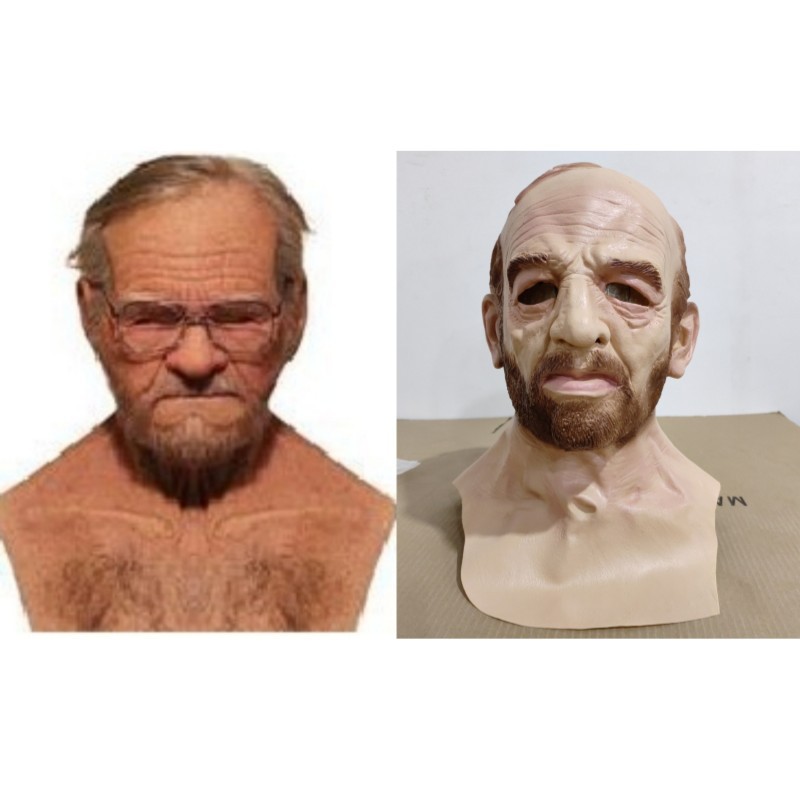 Estación independiente de Halloween nueva Máscara vieja abuela tocado vestir apoyos látex Calvo sombrerería transfronteriza