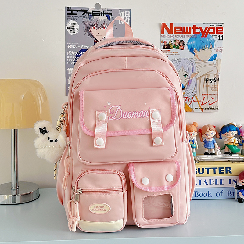 Mochila Escolar para Computadora de Nylon, Transpirable para Escuela
