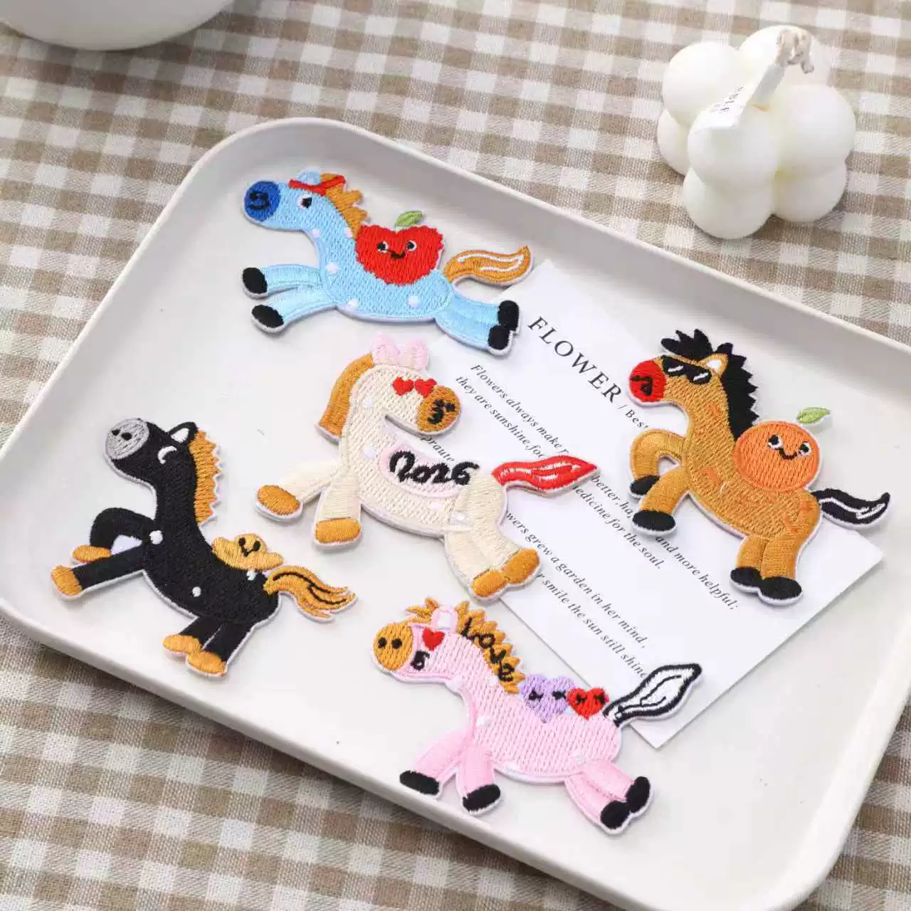 Текстильная лошадка? Wait pony textile pony accessory bag self-adhesive pack with embroidery handmade