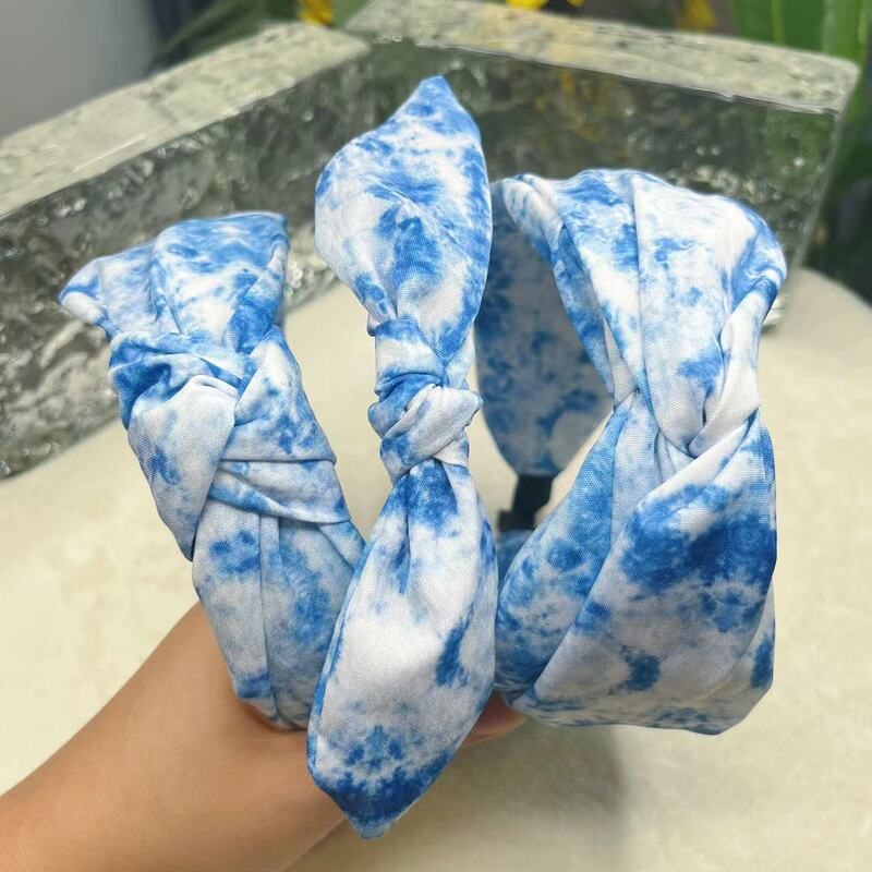 Tie-Dye Headband Ethnic Style Tie-Dye Series Tourist Attractions Hot-Selling Hair Romantic Beach Style Headband Rabbit Ears Hair