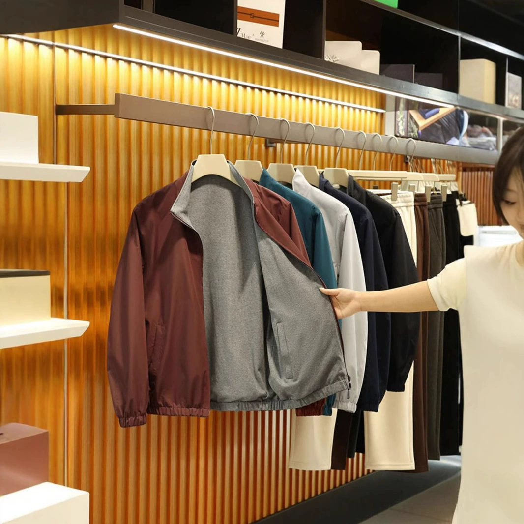 Двусторонняя одежда! Весенняя стойка деловая ветрозащитная куртка L & P для мужчин