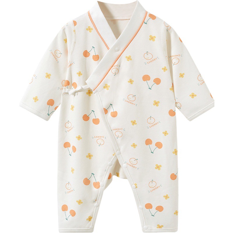 Ropa de bebé recién nacido Primavera, otoño y verano recién nacido algodón Delgado 0 Niño 3 meses y Shang Luna Llena mameluco bebé mono