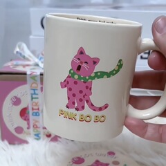 かわいい猫マグカップ家庭用コーヒーカップ広告ビジネスお土産学生高颜値カップクロスボーダー