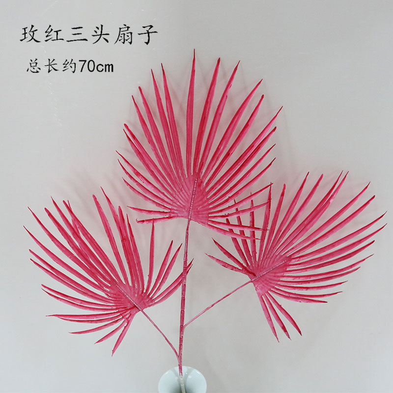 Ventilador de tres cabezas rojo rosa