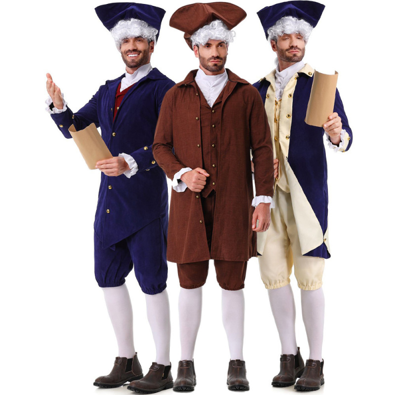 Halloween Costumes Amazon New Arrivals Adult Role-Playing Washington Us President Lawyer Swallowtail Gentleman Suit