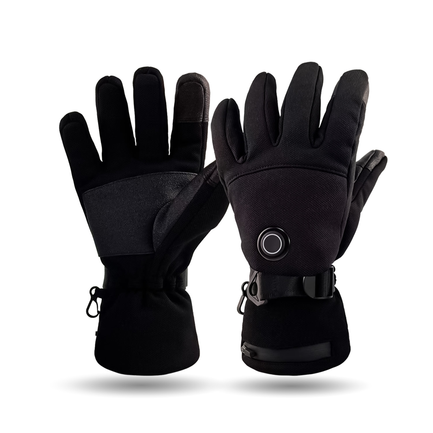 冬季户外骑行保暖手套智能电加热手套滑雪防风防寒保暖发热手套