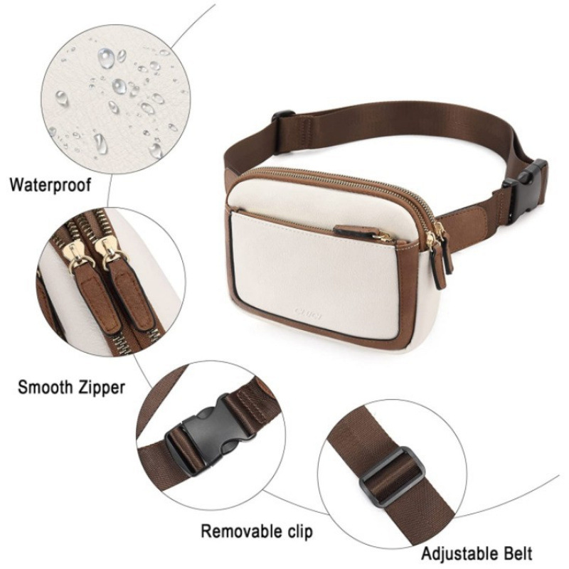 Bolsos de cinturón en stock mini omnipresente bolso de cinturón bolso de cinturón ajustable correa de hombro bolso de cinturón de mujer de cuero artificial