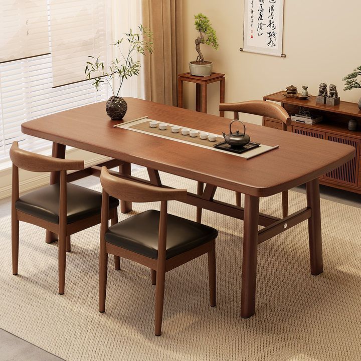 Dining Table for Home Small Apartment Light Luxury Modern Simple Rectangular Dining Commercial Table and Chairs Dining Table for Rental Housing