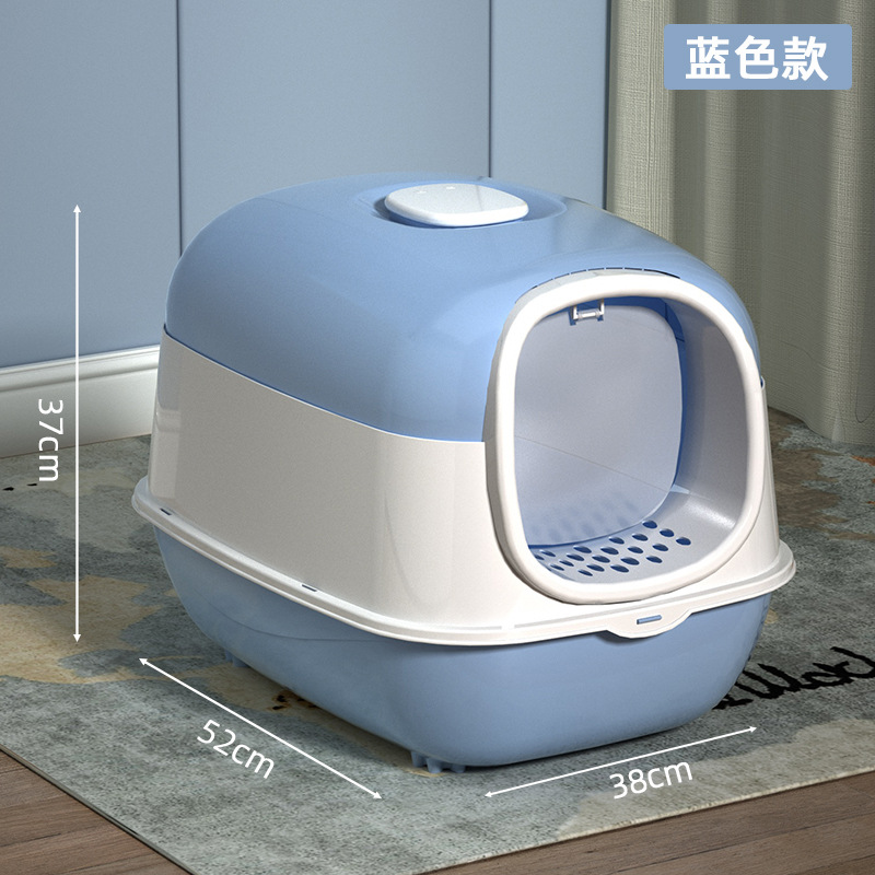 Arenero grande para gatos, totalmente cerrado, esterilización UV, desodorización automática, tapa abatible