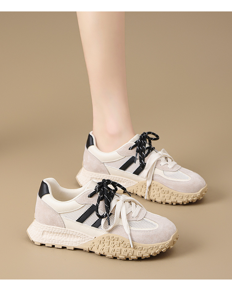 Giày sneaker nữ đế dày mesh thoáng khí phong cách cổ điển — Màu tím khoai môn KS129E chi tiết 20