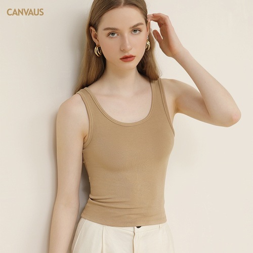 CANVAUS women's new camisole women's summer U-shaped collar slim bottoming tank top wholesale