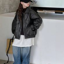 【摩卡公主】女童春秋装皮衣外套2025新款儿童宽松韩系夹克亲子装