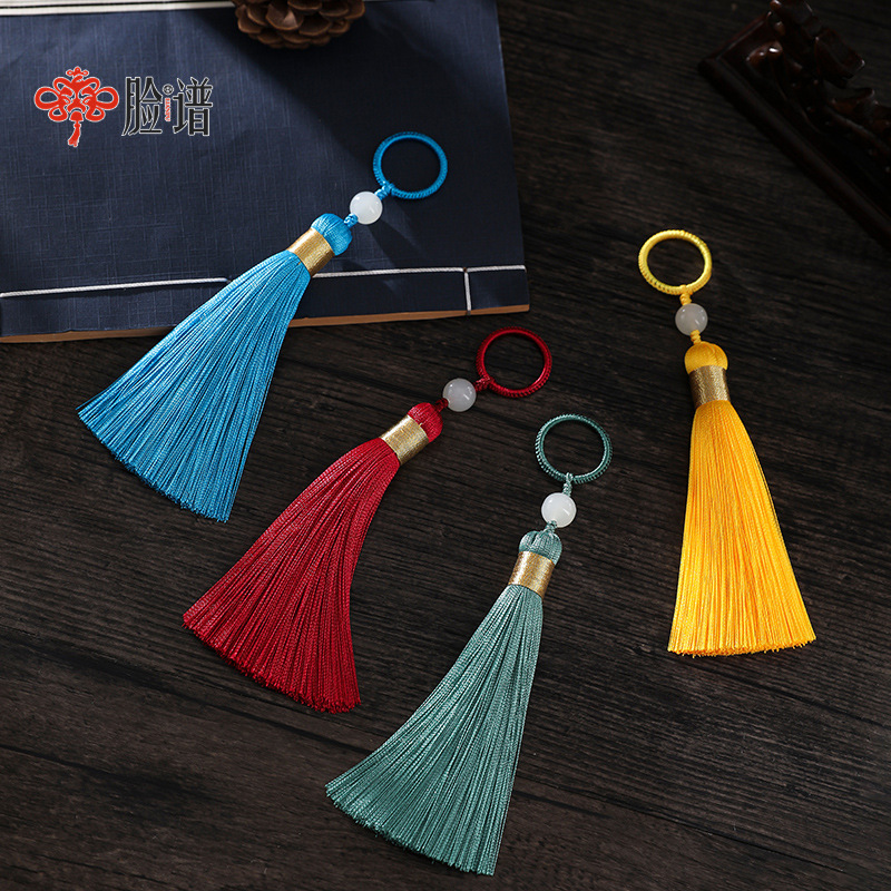 10cm Running Ring Pull Ring Tassel Tassel Buddha Beads Hanging Tassel Clothing Accessories Accessories Hanging Jewelry Manufacturer Wholesale