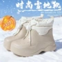 一体保暖厚底增高雪地靴