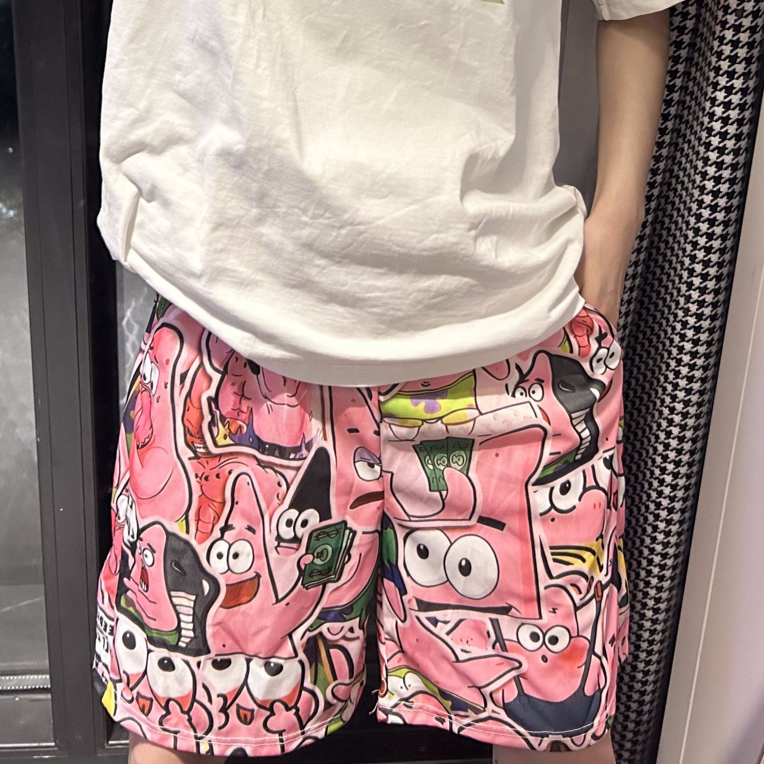 Patrick Star Printed Shorts Men's Summer Loose Home Five-Point Pajama Pants Casual Pants Couples Seaside Vacation Beach Pants