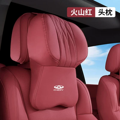 5 Pillow 3X Backrest Pillow 7Plus — Headrest - chery-aviation-grade-headrest-volcano-red-1-pack