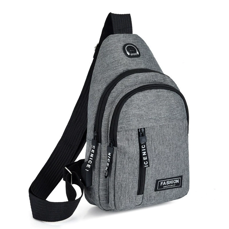 Fashionable chest bag, trend waterproof one-shoulder bag for leisure, oxford cloth, Korean style