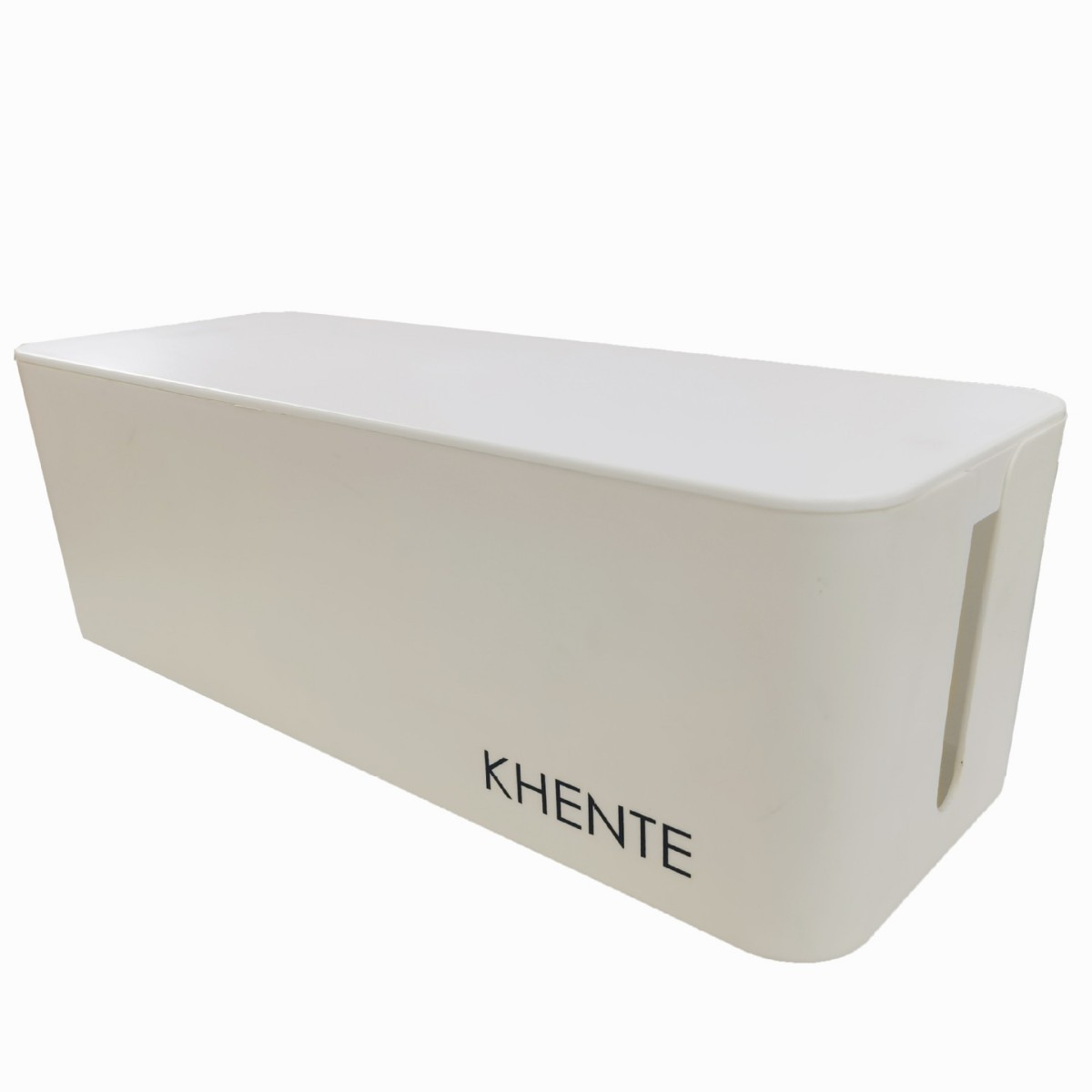 Caja de almacenamiento de plástico para escritorio, caja de protección para enchufes de cable de alimentación, organizador de cables de datos con textura de madera, caja de almacenamiento para tiras de alimentación