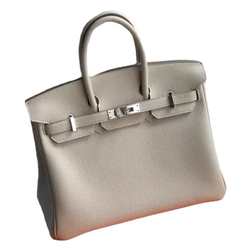 Hilo de cera hecho a mano costura interior bolsa de platino patrón de lychee Togo bolso de mujer de cuero de becerro de gran capacidad 25/30 bolso