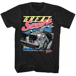 1985回到未来 Back to The Future T-Shirt电影赛车机车男士T恤