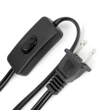 黑色美規台燈電源線303開關電源線美規插電源303開關線風機打印機