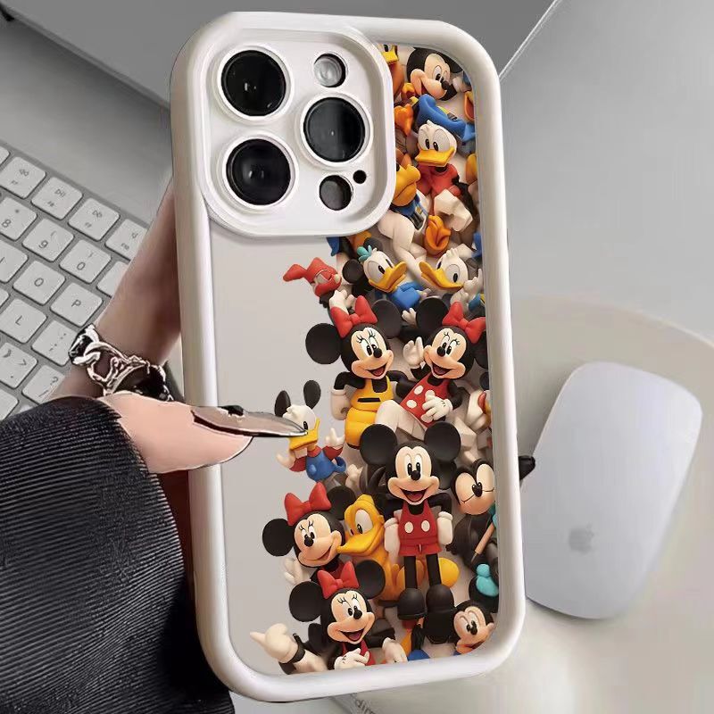 For Samsung A15/A55 Happy Mickey S24Ultra/S23FE Mobile Phone Shell S22 Simple A24/A23