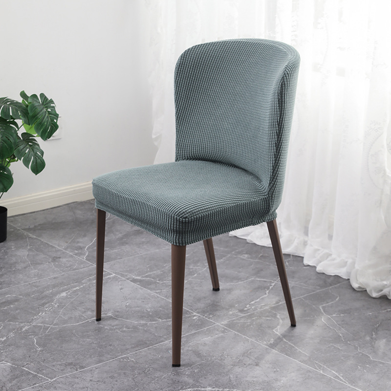 Personalizado moderno simple general bailer silla cubierta de comedor cubierta de silla curva casera cubierta de taburete de respaldo todo incluido