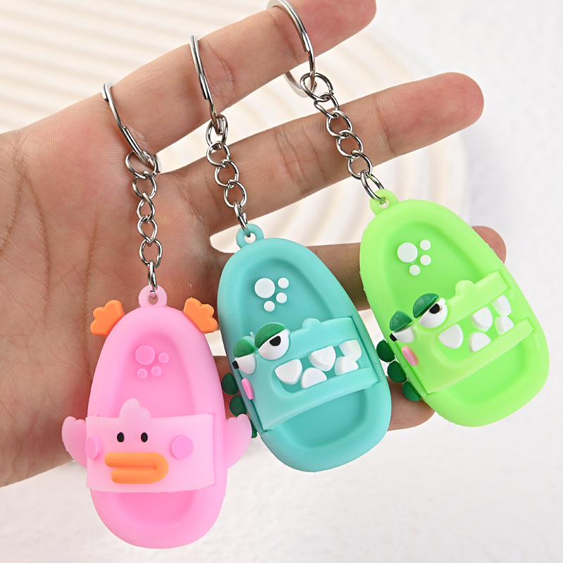 Lindo llavero de dibujos animados de animales, mochila, muñeco colgante, llavero para niñas, accesorio para llaves de coche, juguete personalizado de moda image 5