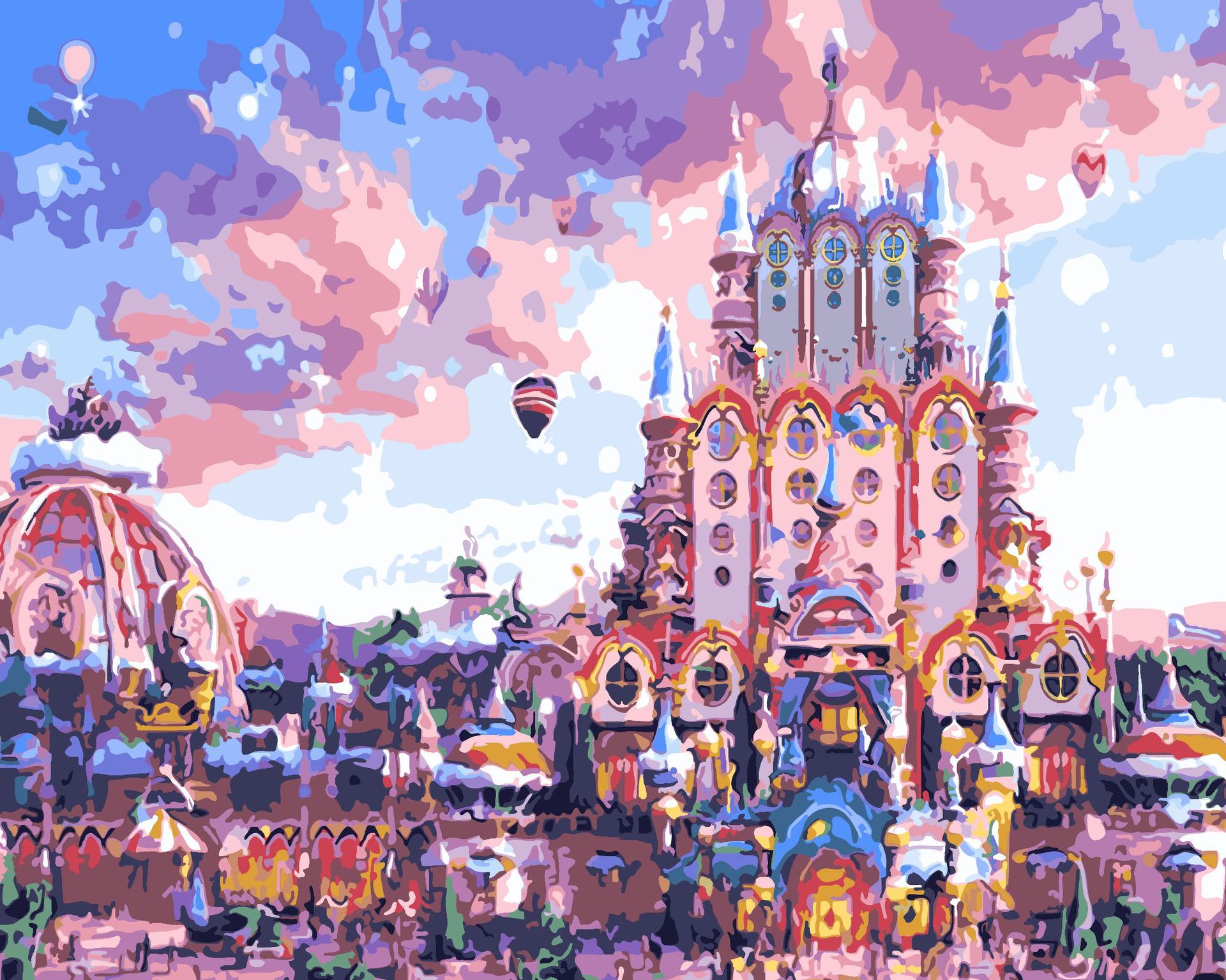 Seaside sueño pintura al óleo digital bricolaje fábrica al por mayor puesto transfronterizo paisaje relleno de color pintado a mano dibujos animados pintura al óleo DIY