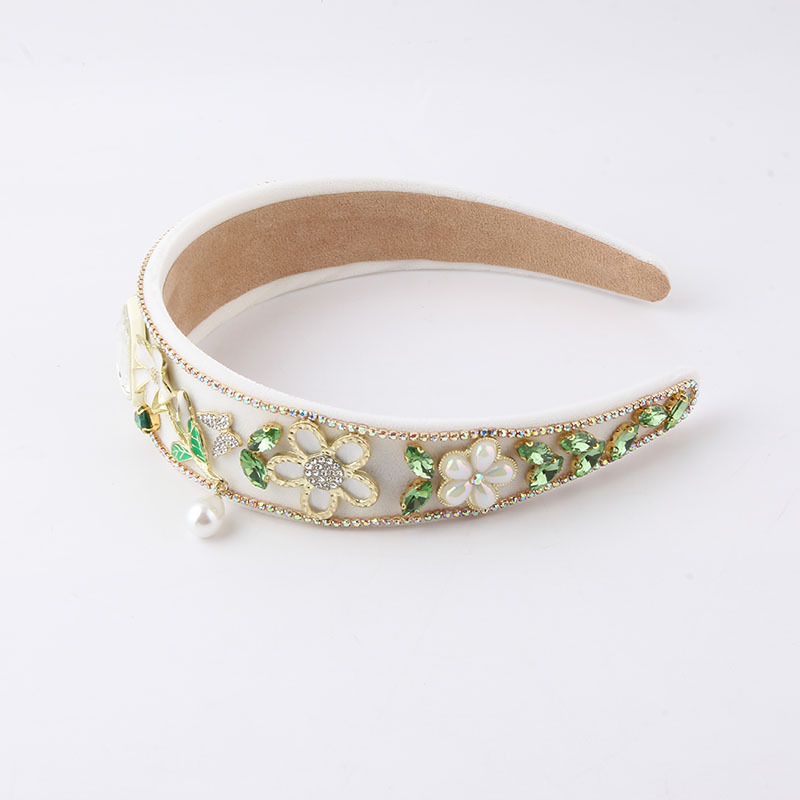 Fashion Flower Alloy Inlay Rhinestones Hair Band 1 Piece display picture 7
