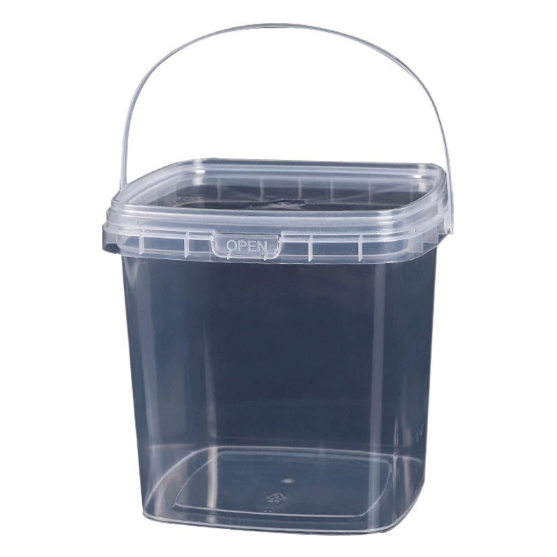 Фабрика продает оптом квадратная бочка прозрачная пластиковая бочка упаковка бочка портативная бочка маленькая бочка химическая бочка pp с крышкой 2 литра