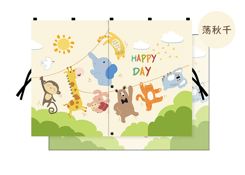 Cartoon Car Sunshade Magnetic Mosquito-Proof Curtain for Car Use, Baby Car Privacy Curtain, Infant Sun Protection and Heat Insulation Curtain