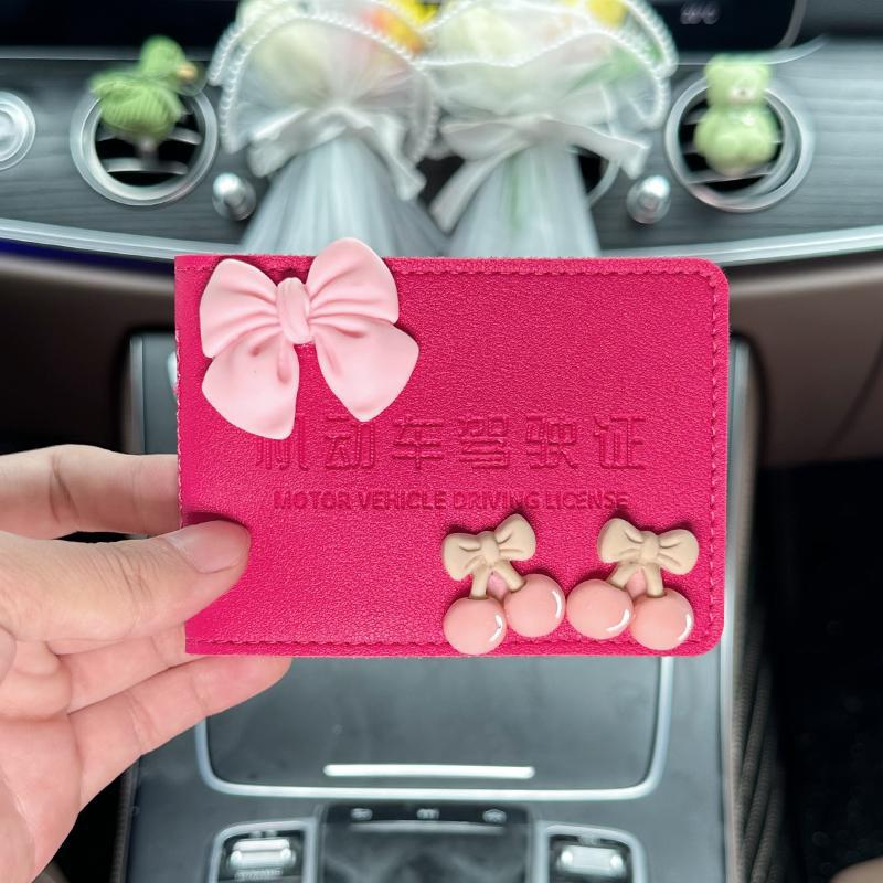 Licencia de conducir de automóvil de alta calidad, funda para tarjeta, funda de cuero, licencia de conducir femenina, personalidad creativa, funda protectora para licencia de conducir, bolsa de seis posiciones para tarjetas