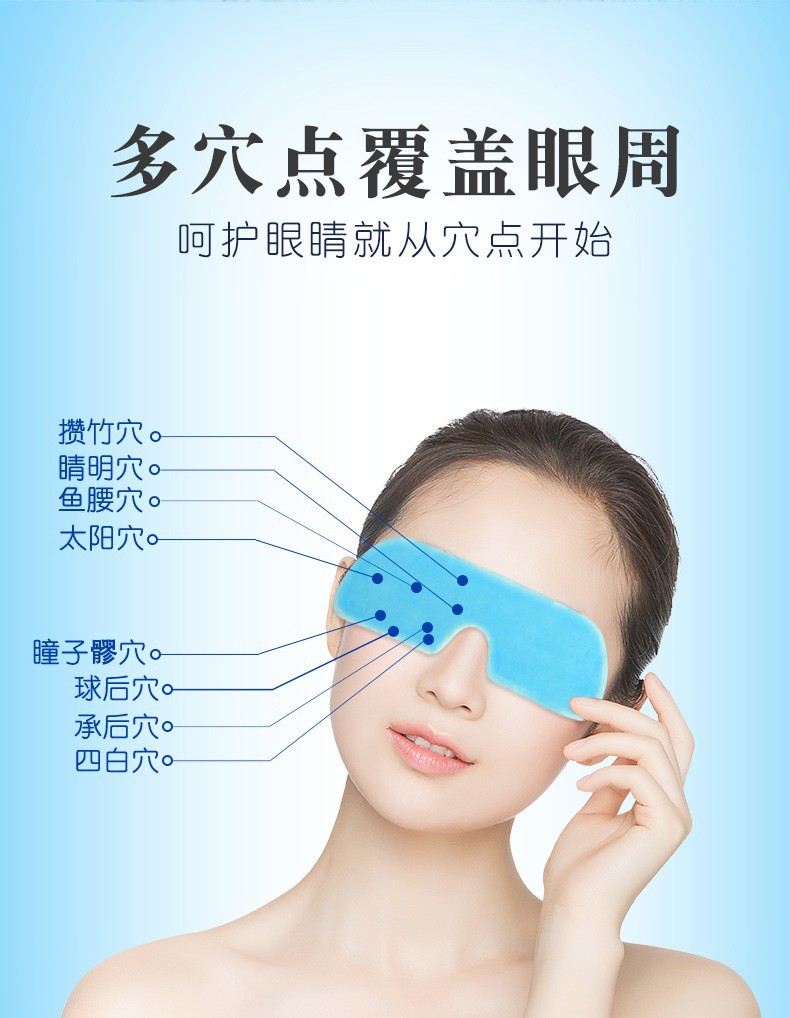 Lutein Cooling Gel Eye Patch Blueberry Eye Mask Portable Cold Compress 5 Patches Per Box quality and texture