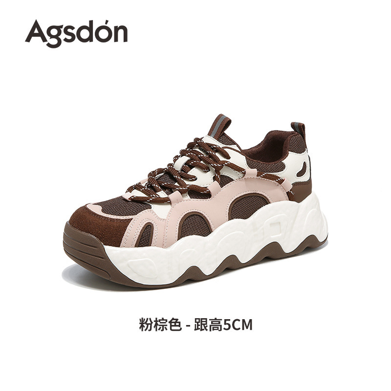 奥古狮登厚底老爹鞋女款2025新款秋季户外软底运动鞋小个子休闲鞋|undefined