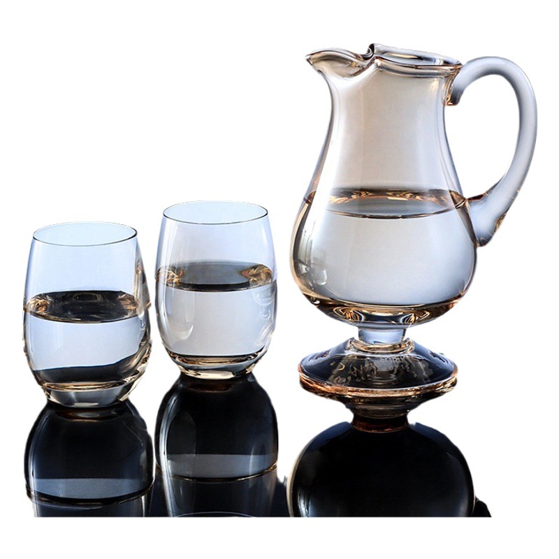 Juego de Copas de Vino Blanco de Cristal Importado de República Checa, Dispensador de Vino y Copas Pequeñas en Caja de Regalo, Personalización de Alta Gama